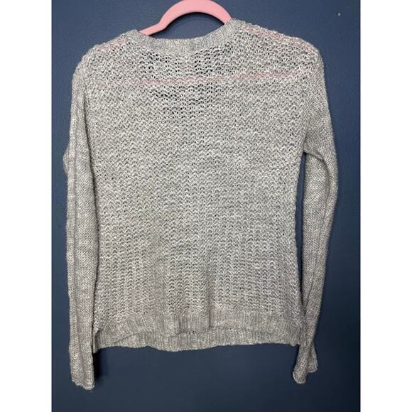 Aeropostale Sweater Women's Size Small Open Knit V-Neck Office Career Cozy Top - Picture 6 of 7